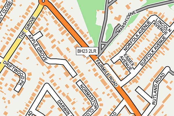 BH23 2LR map - OS OpenMap – Local (Ordnance Survey)