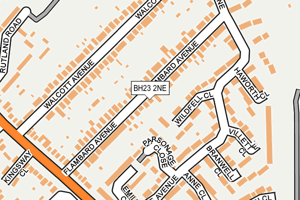 BH23 2NE map - OS OpenMap – Local (Ordnance Survey)