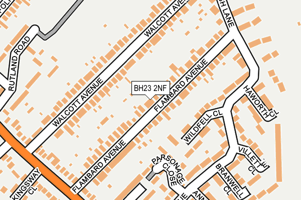 BH23 2NF map - OS OpenMap – Local (Ordnance Survey)