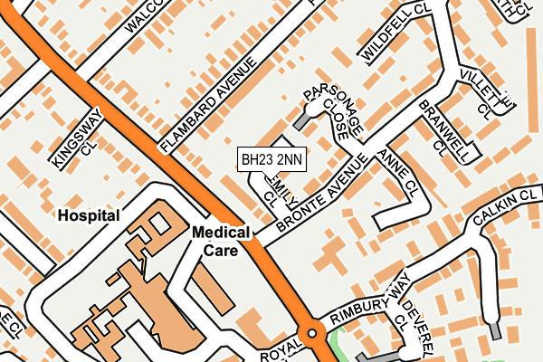 BH23 2NN map - OS OpenMap – Local (Ordnance Survey)