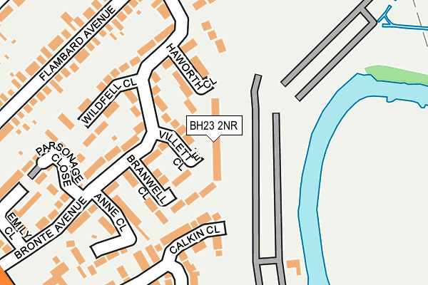BH23 2NR map - OS OpenMap – Local (Ordnance Survey)