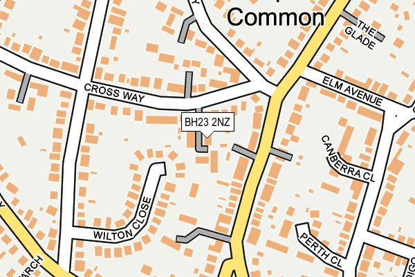 BH23 2NZ map - OS OpenMap – Local (Ordnance Survey)