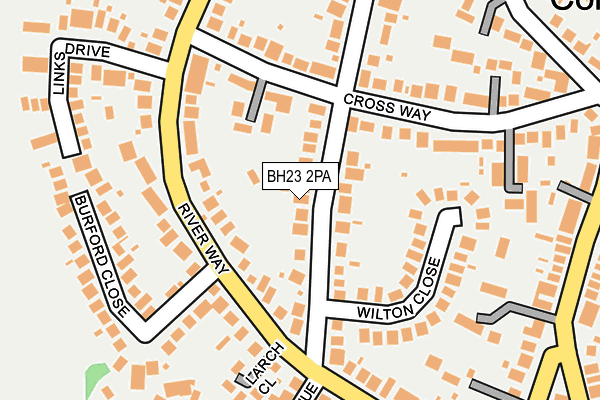 BH23 2PA map - OS OpenMap – Local (Ordnance Survey)