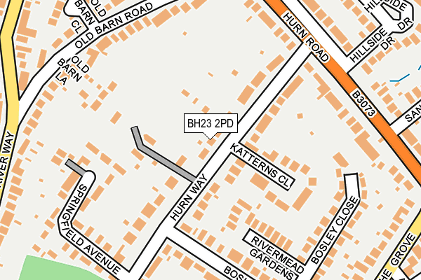BH23 2PD map - OS OpenMap – Local (Ordnance Survey)
