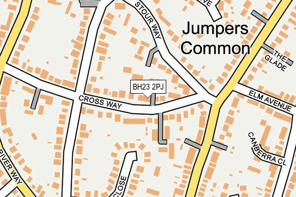 BH23 2PJ map - OS OpenMap – Local (Ordnance Survey)