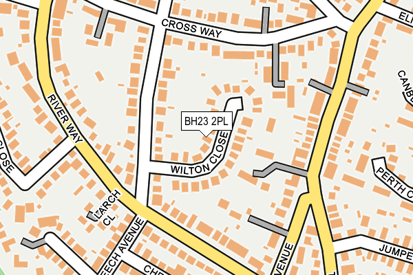 BH23 2PL map - OS OpenMap – Local (Ordnance Survey)