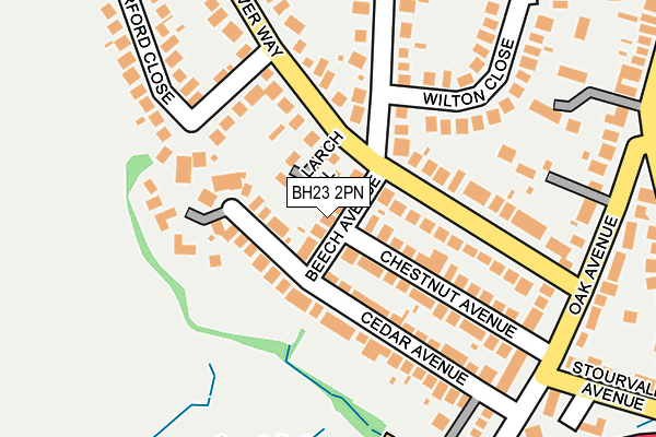 BH23 2PN map - OS OpenMap – Local (Ordnance Survey)