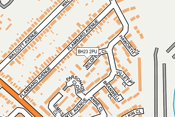 BH23 2PU map - OS OpenMap – Local (Ordnance Survey)