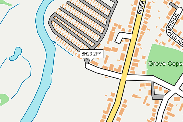 BH23 2PY map - OS OpenMap – Local (Ordnance Survey)
