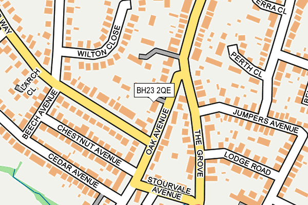 BH23 2QE map - OS OpenMap – Local (Ordnance Survey)