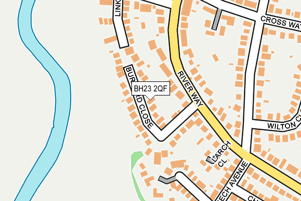 BH23 2QF map - OS OpenMap – Local (Ordnance Survey)