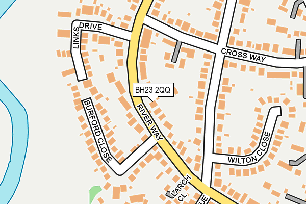 BH23 2QQ map - OS OpenMap – Local (Ordnance Survey)