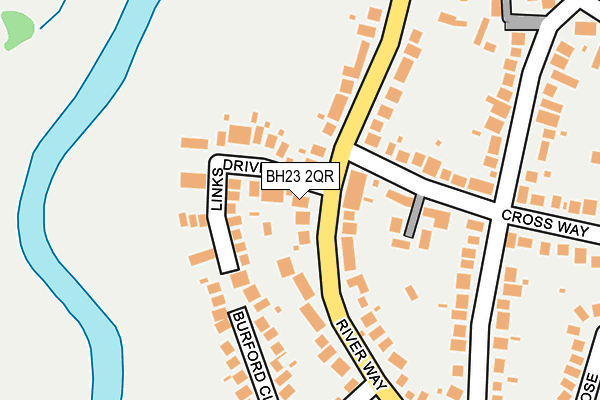 BH23 2QR map - OS OpenMap – Local (Ordnance Survey)