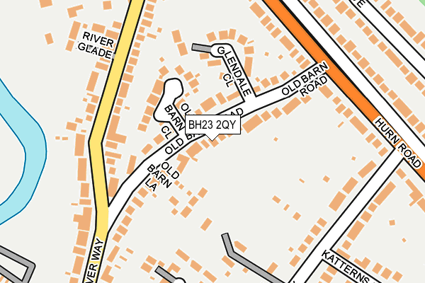 BH23 2QY map - OS OpenMap – Local (Ordnance Survey)