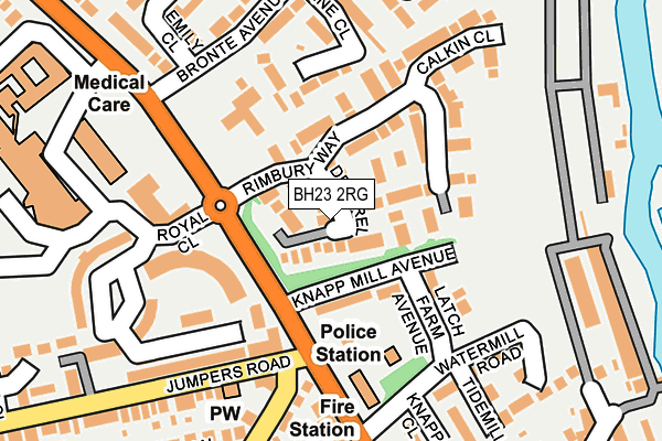 BH23 2RG map - OS OpenMap – Local (Ordnance Survey)