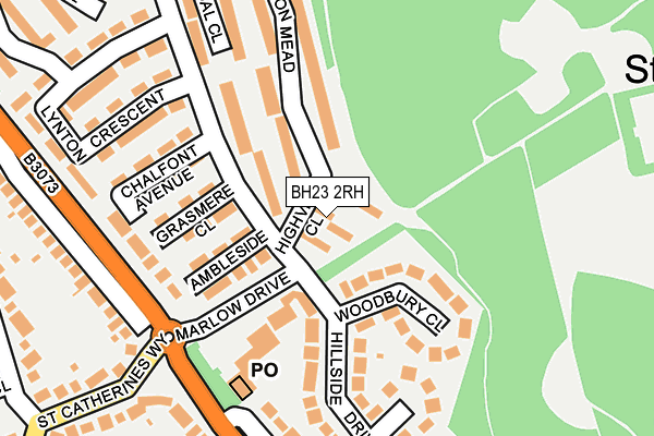 BH23 2RH map - OS OpenMap – Local (Ordnance Survey)