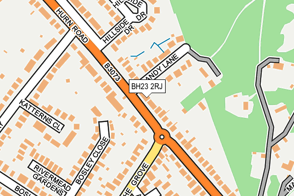 BH23 2RJ map - OS OpenMap – Local (Ordnance Survey)