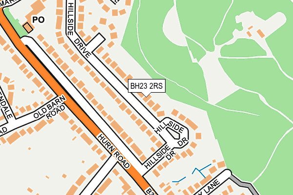 BH23 2RS map - OS OpenMap – Local (Ordnance Survey)