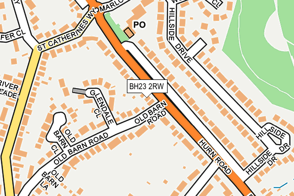 BH23 2RW map - OS OpenMap – Local (Ordnance Survey)