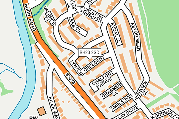BH23 2SD map - OS OpenMap – Local (Ordnance Survey)