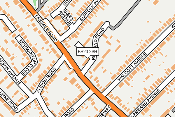 BH23 2SH map - OS OpenMap – Local (Ordnance Survey)