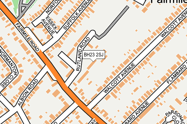 BH23 2SJ map - OS OpenMap – Local (Ordnance Survey)