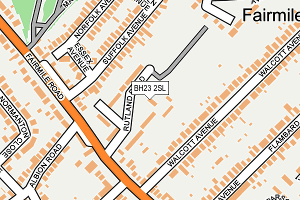 BH23 2SL map - OS OpenMap – Local (Ordnance Survey)