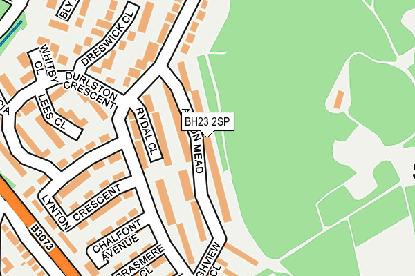 BH23 2SP map - OS OpenMap – Local (Ordnance Survey)