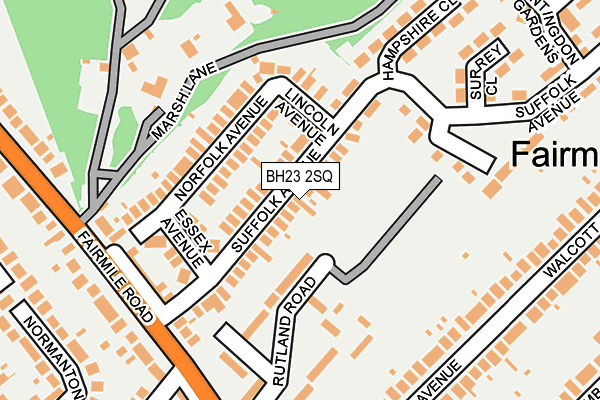 BH23 2SQ map - OS OpenMap – Local (Ordnance Survey)