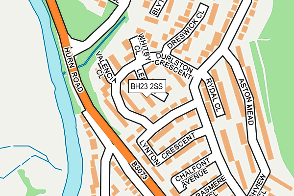 BH23 2SS map - OS OpenMap – Local (Ordnance Survey)
