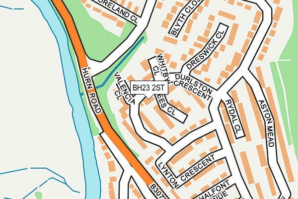 BH23 2ST map - OS OpenMap – Local (Ordnance Survey)