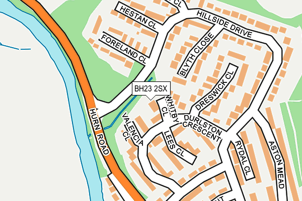 BH23 2SX map - OS OpenMap – Local (Ordnance Survey)