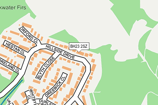 BH23 2SZ map - OS OpenMap – Local (Ordnance Survey)