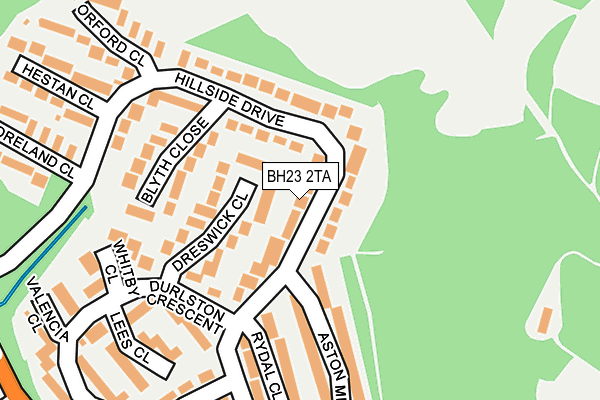 BH23 2TA map - OS OpenMap – Local (Ordnance Survey)