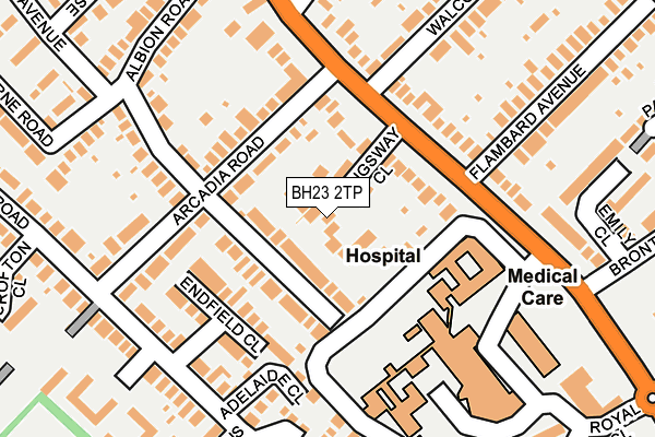 BH23 2TP map - OS OpenMap – Local (Ordnance Survey)