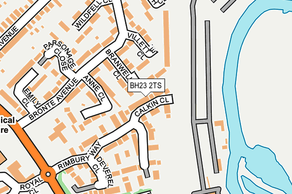 BH23 2TS map - OS OpenMap – Local (Ordnance Survey)