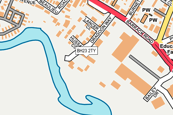 BH23 2TY map - OS OpenMap – Local (Ordnance Survey)