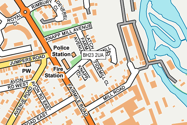 BH23 2UA map - OS OpenMap – Local (Ordnance Survey)