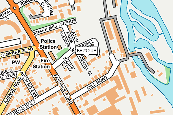 BH23 2UE map - OS OpenMap – Local (Ordnance Survey)