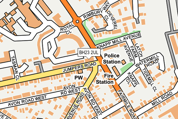 BH23 2UL map - OS OpenMap – Local (Ordnance Survey)