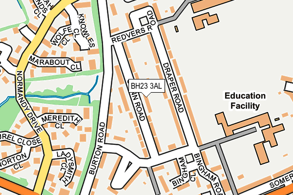 BH23 3AL map - OS OpenMap – Local (Ordnance Survey)