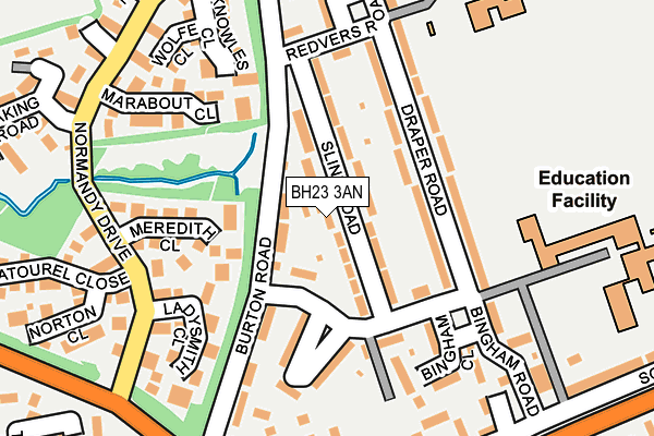 BH23 3AN map - OS OpenMap – Local (Ordnance Survey)