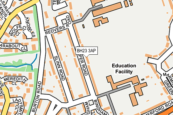 BH23 3AP map - OS OpenMap – Local (Ordnance Survey)
