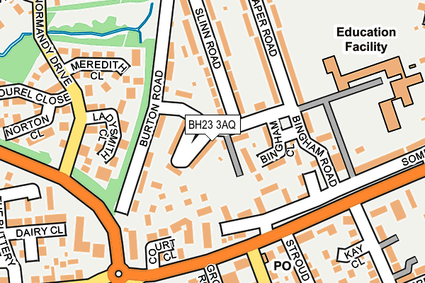 BH23 3AQ map - OS OpenMap – Local (Ordnance Survey)