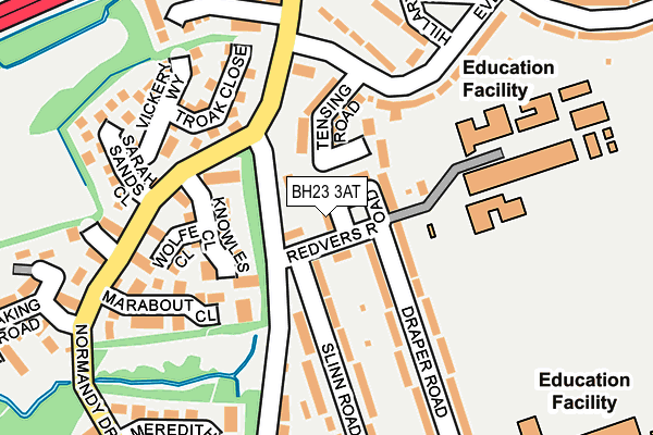 BH23 3AT map - OS OpenMap – Local (Ordnance Survey)