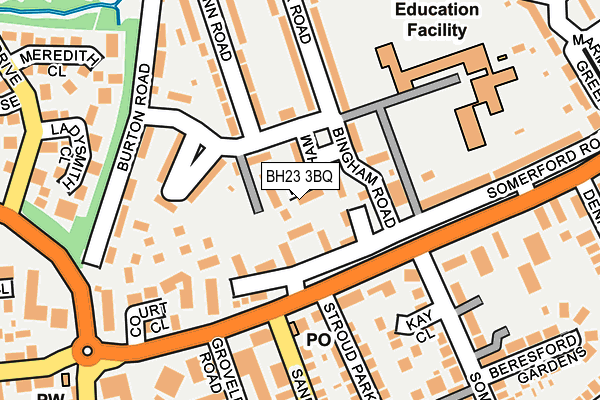 BH23 3BQ map - OS OpenMap – Local (Ordnance Survey)
