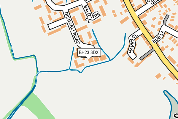 BH23 3DX map - OS OpenMap – Local (Ordnance Survey)