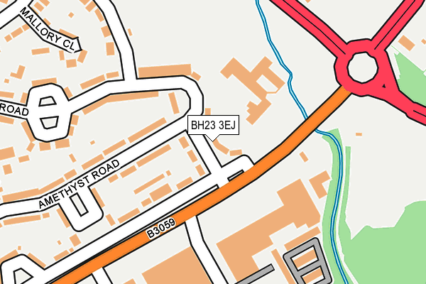 BH23 3EJ map - OS OpenMap – Local (Ordnance Survey)