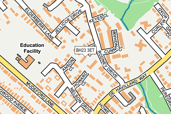 BH23 3ET map - OS OpenMap – Local (Ordnance Survey)