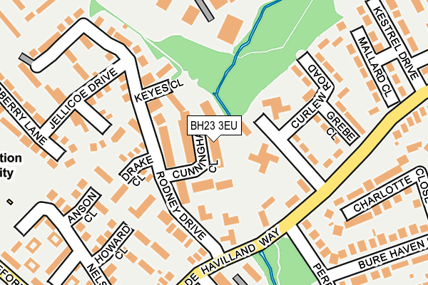 BH23 3EU map - OS OpenMap – Local (Ordnance Survey)